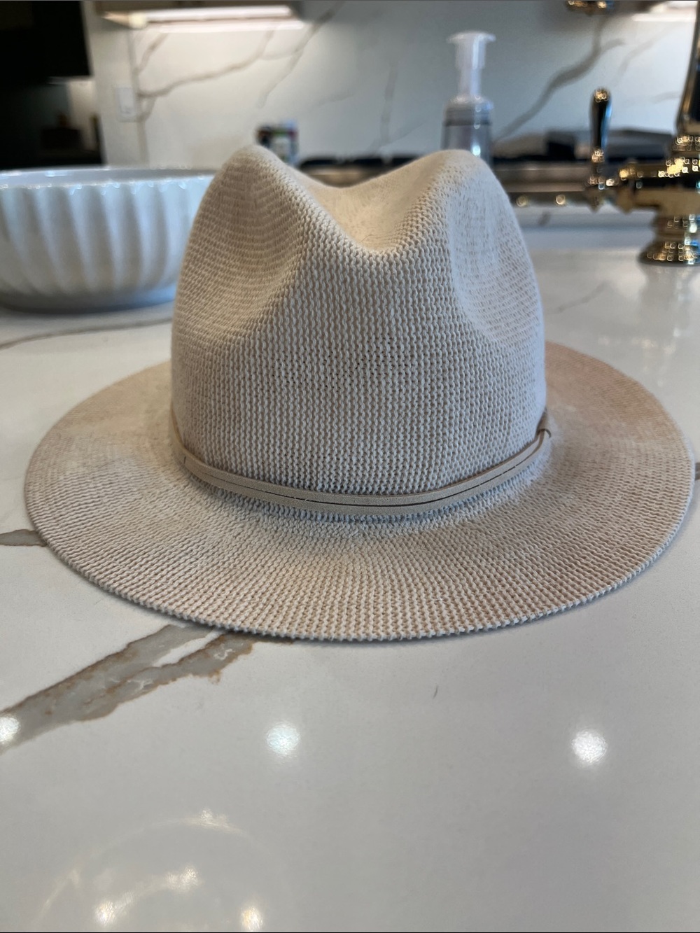 Wyeth Neutral Straw Fedora Hat - Lightweight Beige Hat